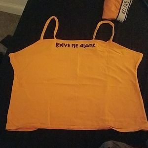 Leave me alone crop top